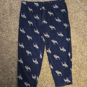 Berkley Jensen Navy Pajama Pants with Moose Print